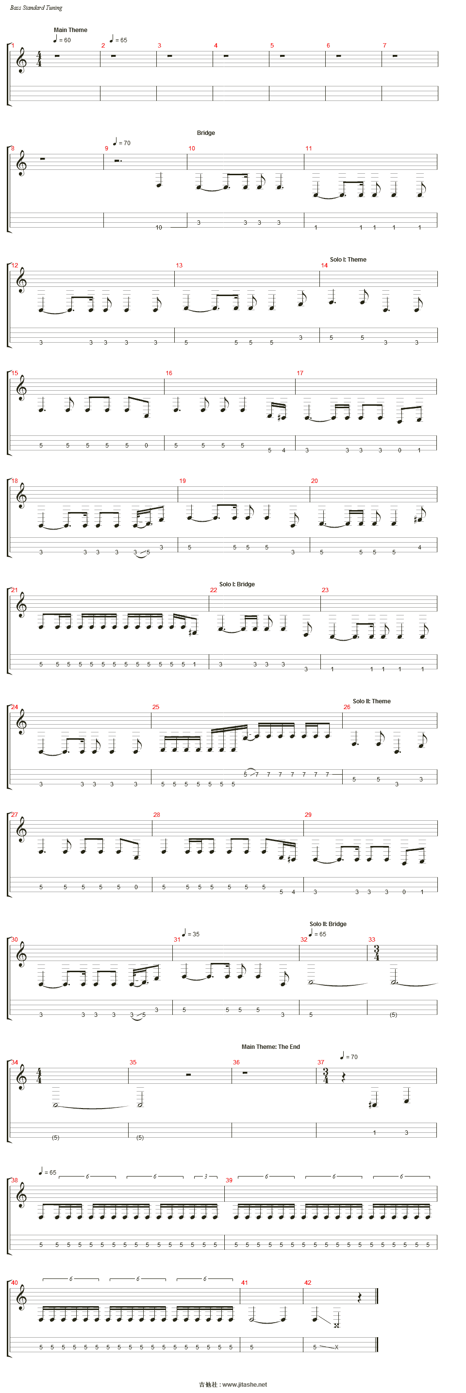 theme from the godfather(教父主题曲)吉他谱(bass)_guns n" roses