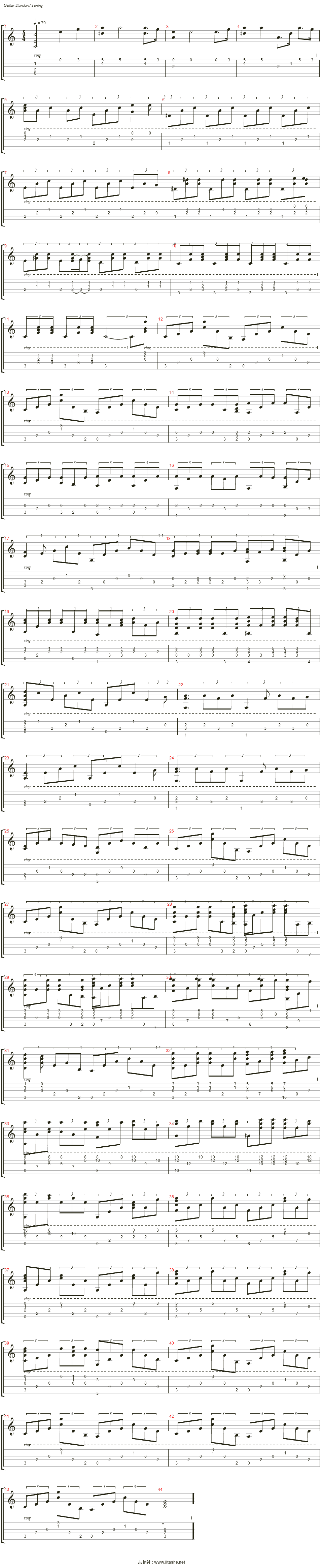 音轨 1 - 钢弦吉他 acoustic guitar(steel) 歌曲: hallelujah 歌词