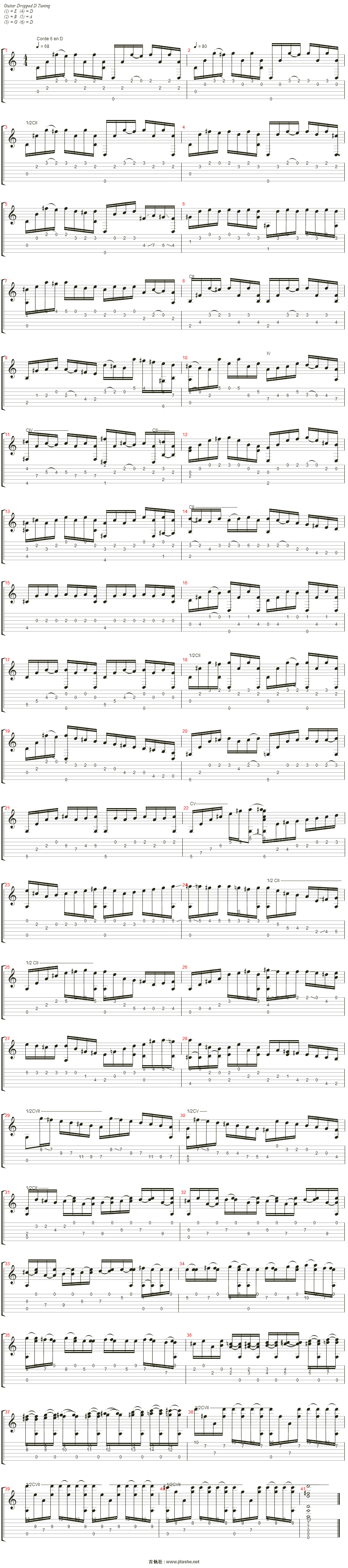 suite no 1 bwv 1007吉他谱(piste 1)_johann sebastian bach