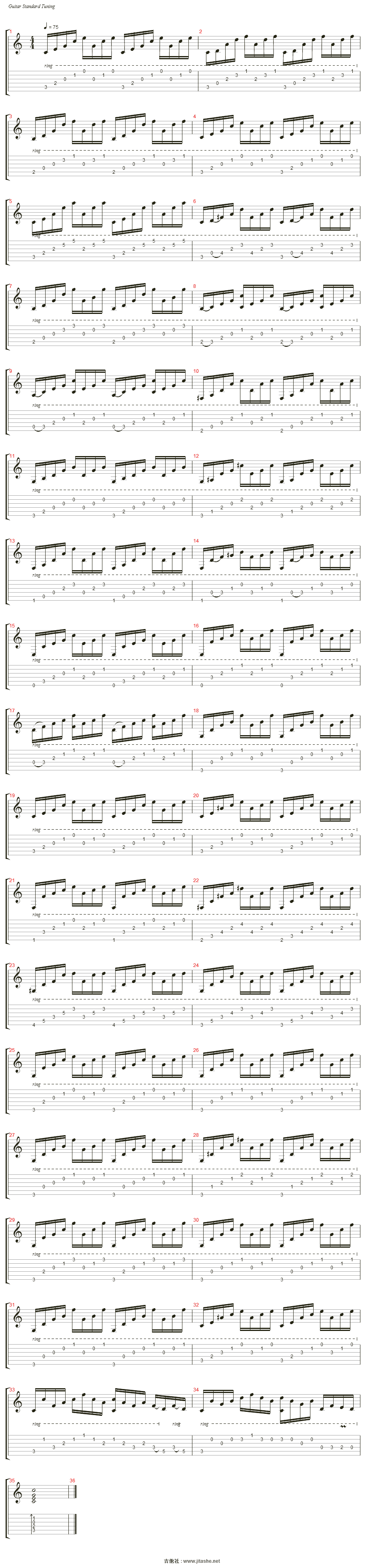 ave maria吉他谱(stopa 1)_johann sebastian bach