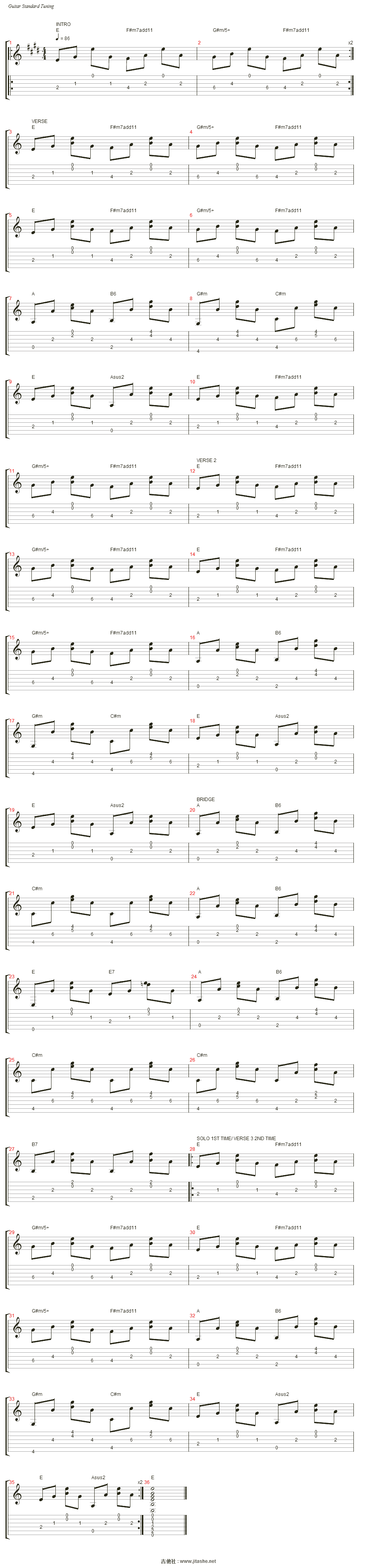 much too soon吉他谱(track 1)_michael jackson