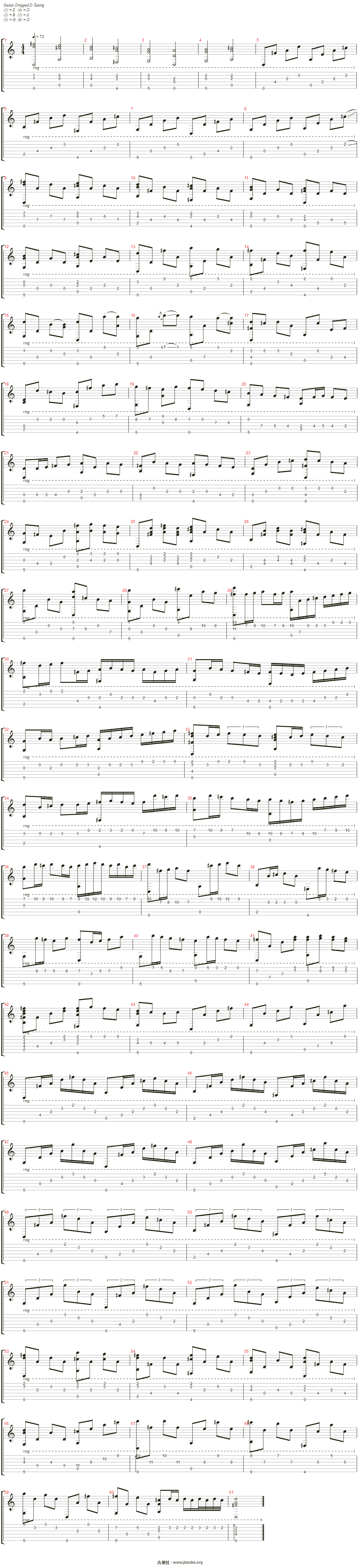 卡农(canon)吉他谱(音轨 1)_per-olov kindgren