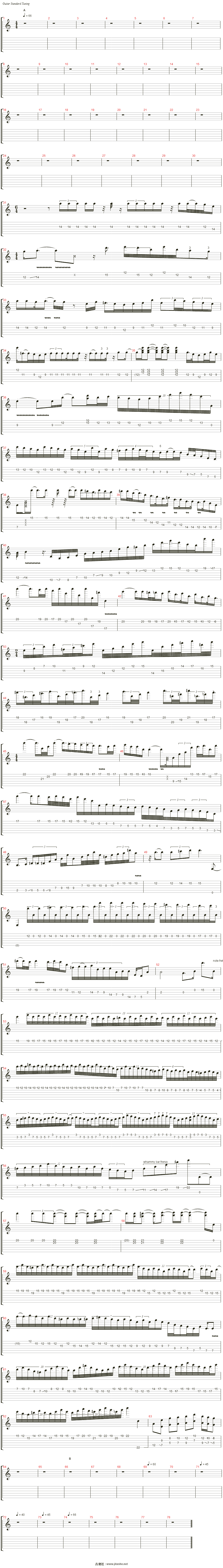 tender surrender吉他谱(guitar 2)_steve vai