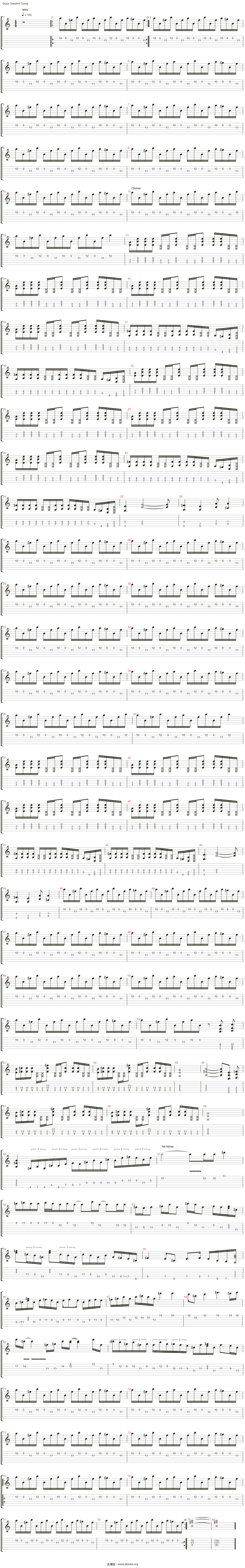 ghost吉他谱(slash)_slash