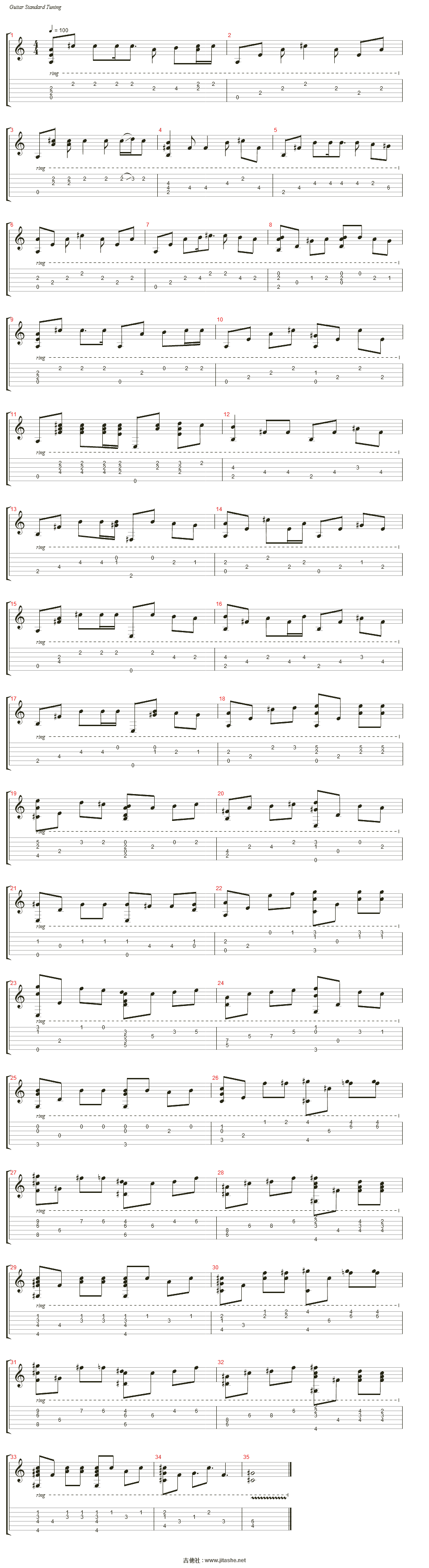 seasons in the sun吉他谱(音轨 1)_westlife