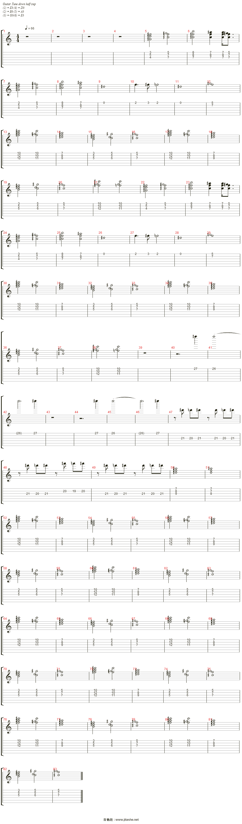 prisoner of your love吉他谱(strings)