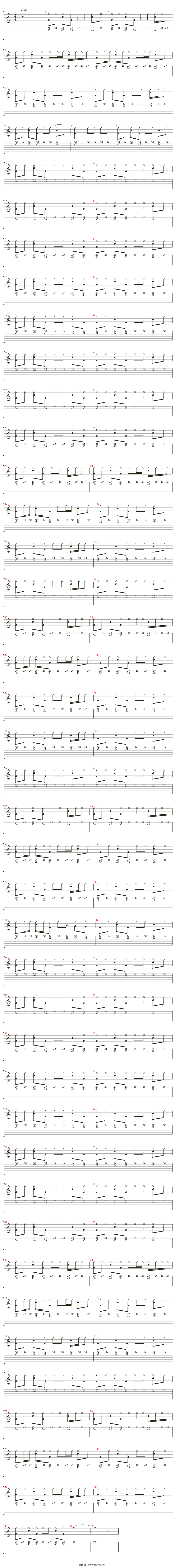 my way吉他谱(敲?)_张敬轩