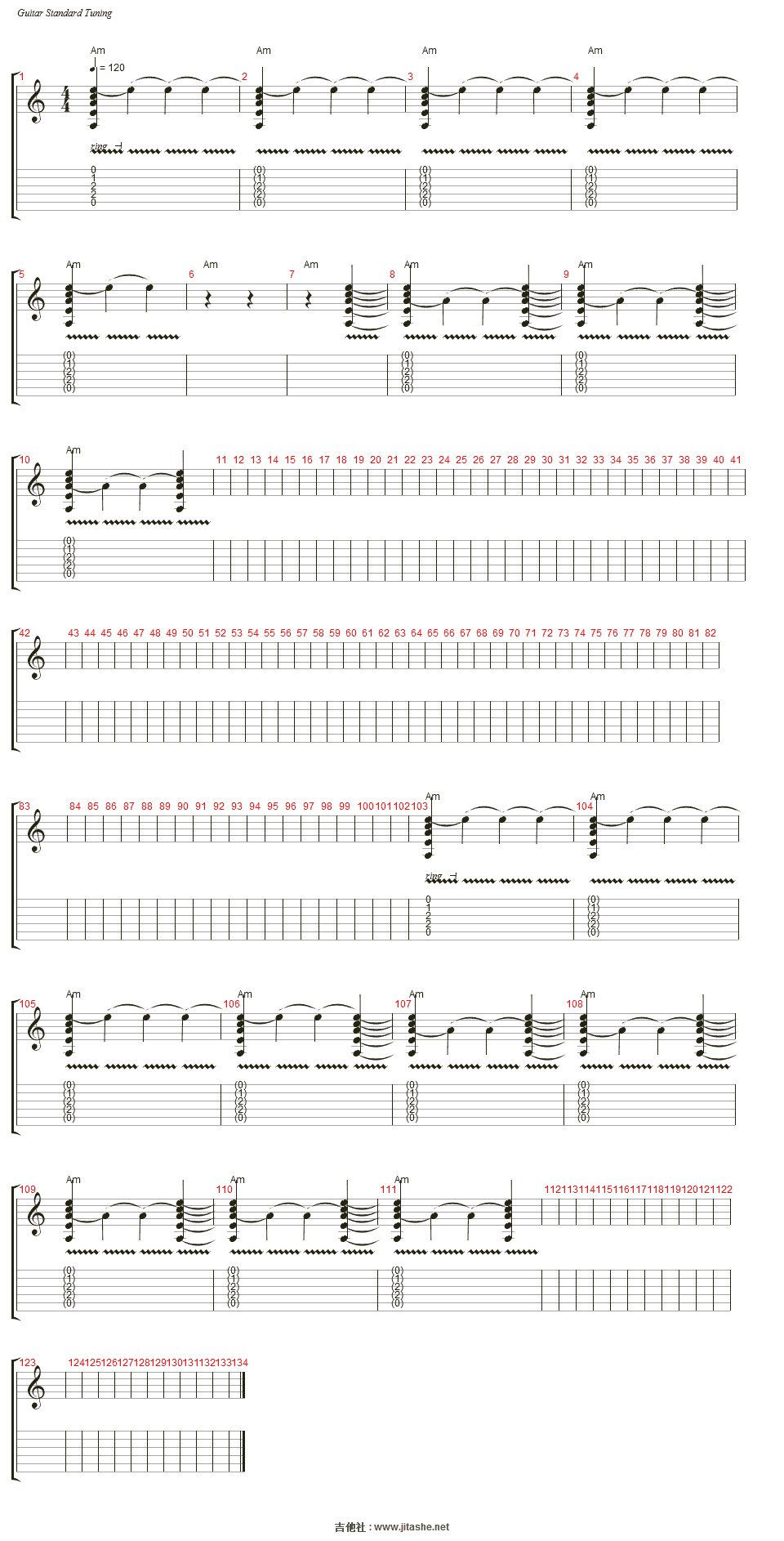 一个人吉他谱(keyboard)_杨乃文