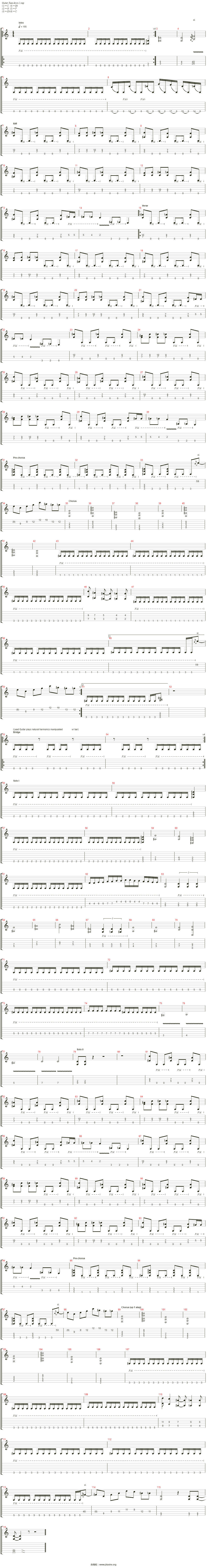 war eternal吉他谱(rhythm guitar i)_arch enemy