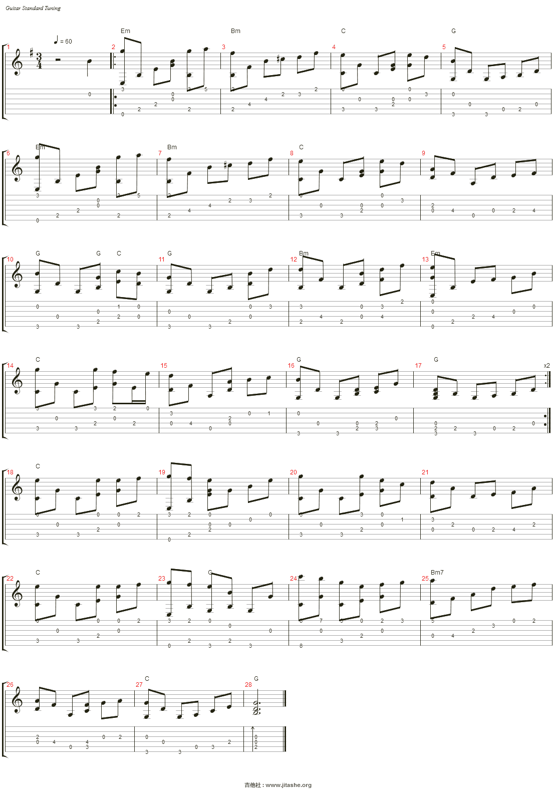 the first snowflakes(初雪)吉他谱(音轨 1)_bandari
