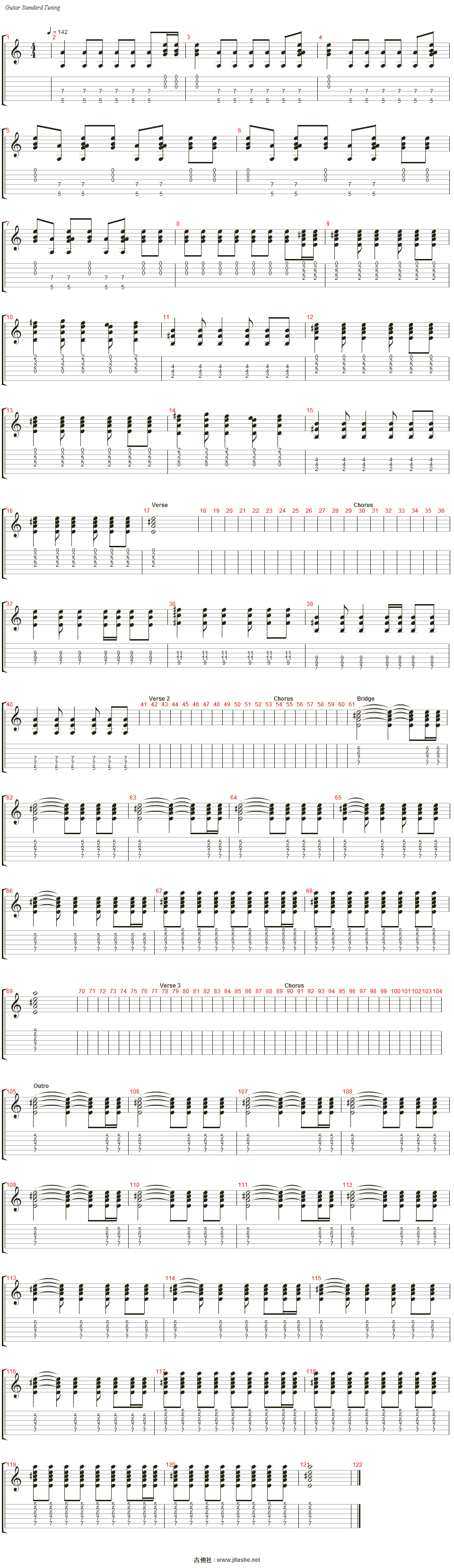 love will tear us apart吉他谱(guitar clean)_joy division