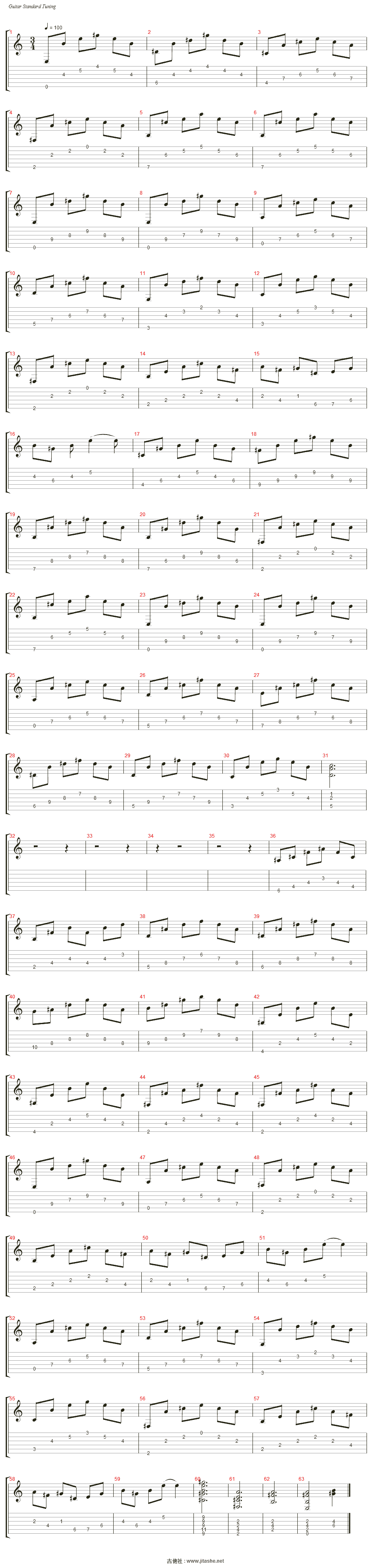 cavatina(卡伐蒂娜)吉他谱(gtp谱,古典吉他,双吉他)