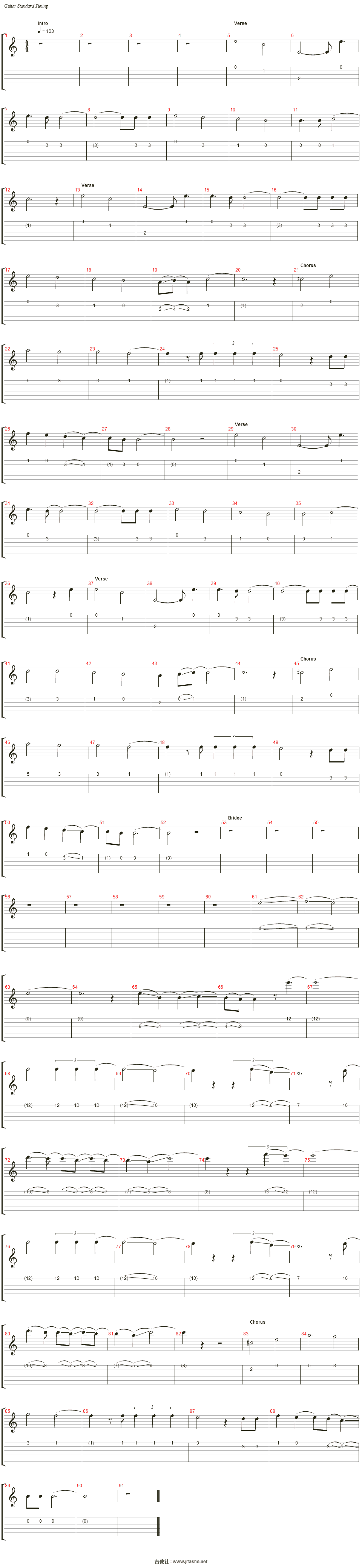 shrinking universe吉他谱(vocal)_muse