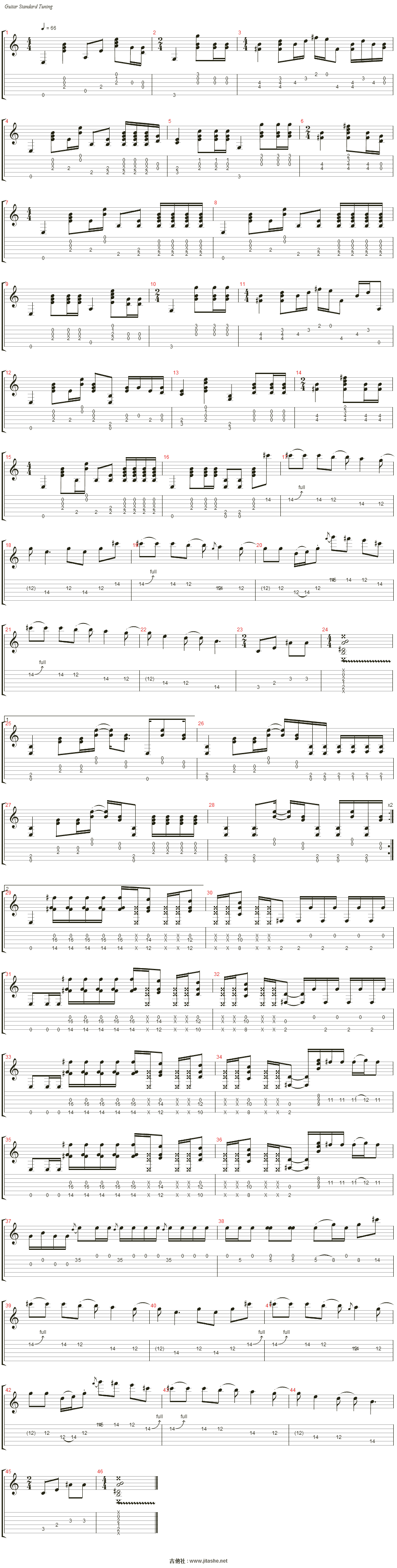 lucky吉他谱(guitar 2 jonny)_radiohead