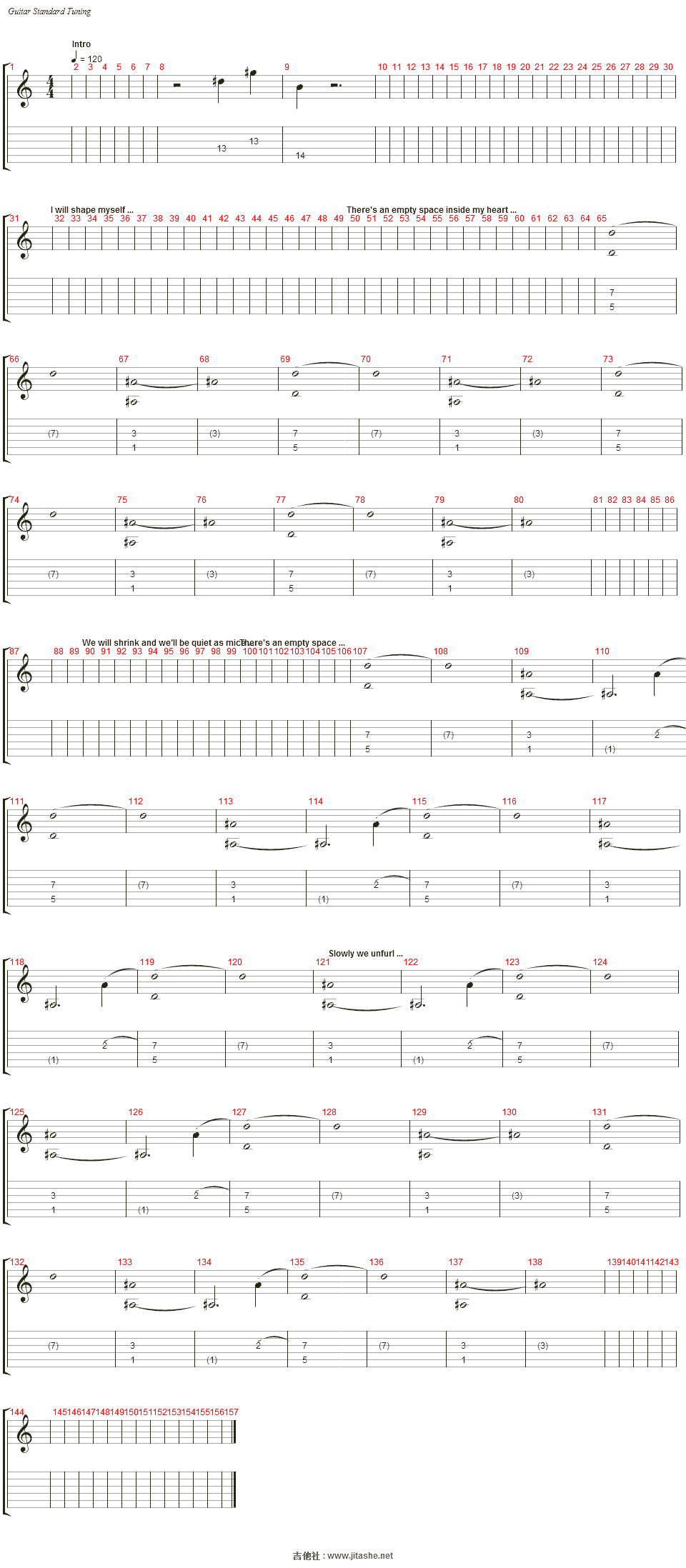 lotus flower吉他谱(keys 1)_radiohead