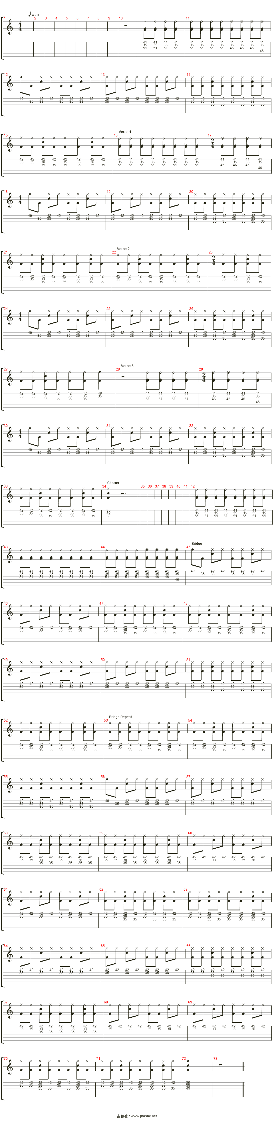 hoppipolla吉他谱(percussion)_sigur rós