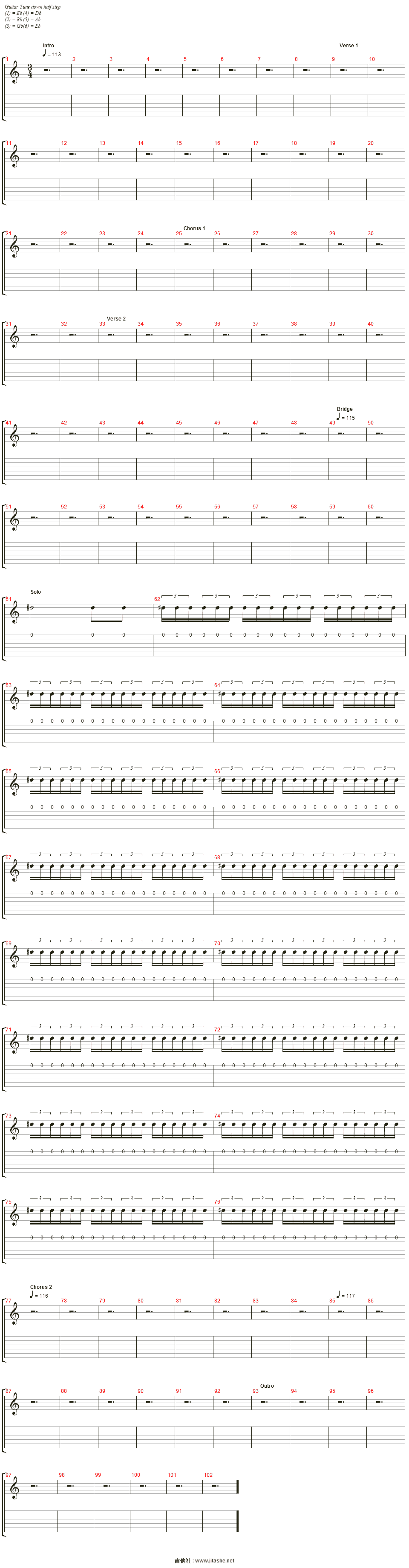 lonely day吉他谱(daron malakian iii)_system of a down