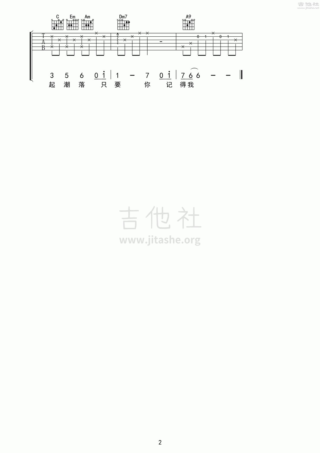 盛夏的果实吉他谱(图片谱,弹唱)_莫文蔚(Karen Mok)_盛夏的果实02.gif