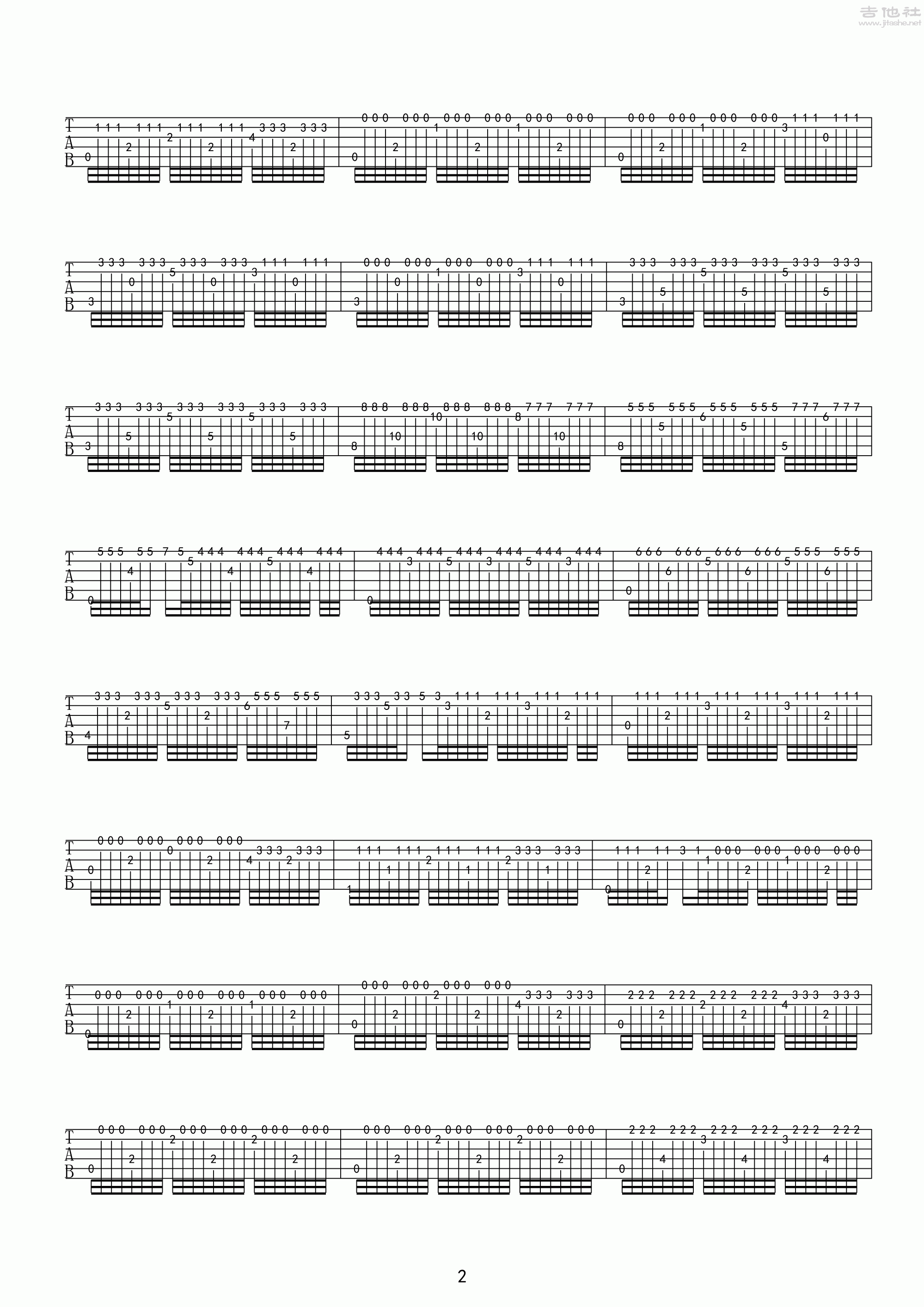 阿尔罕布拉的回忆吉他谱(图片谱,独奏,古典吉他)_Francisco Torrega(塔雷加,泰雷加)_阿尔罕布拉的回忆02.gif