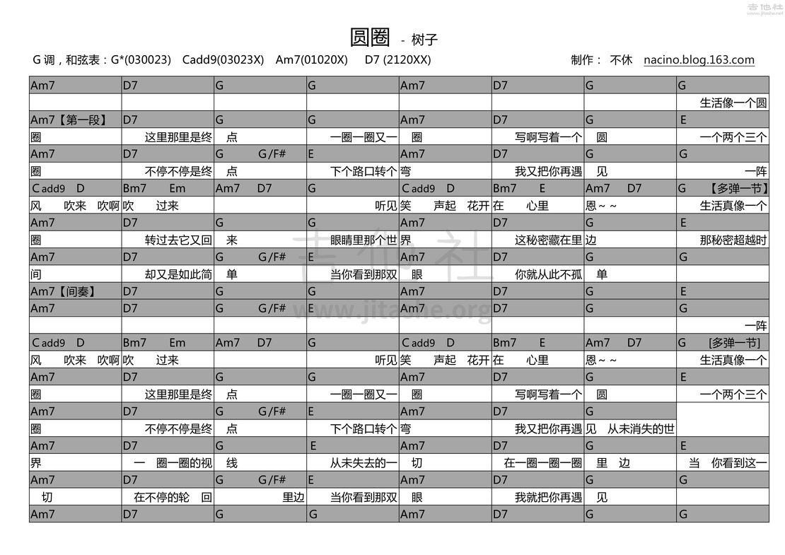 圆圈吉他谱(图片谱,民谣,弹唱)_树子_圆圈.jpg