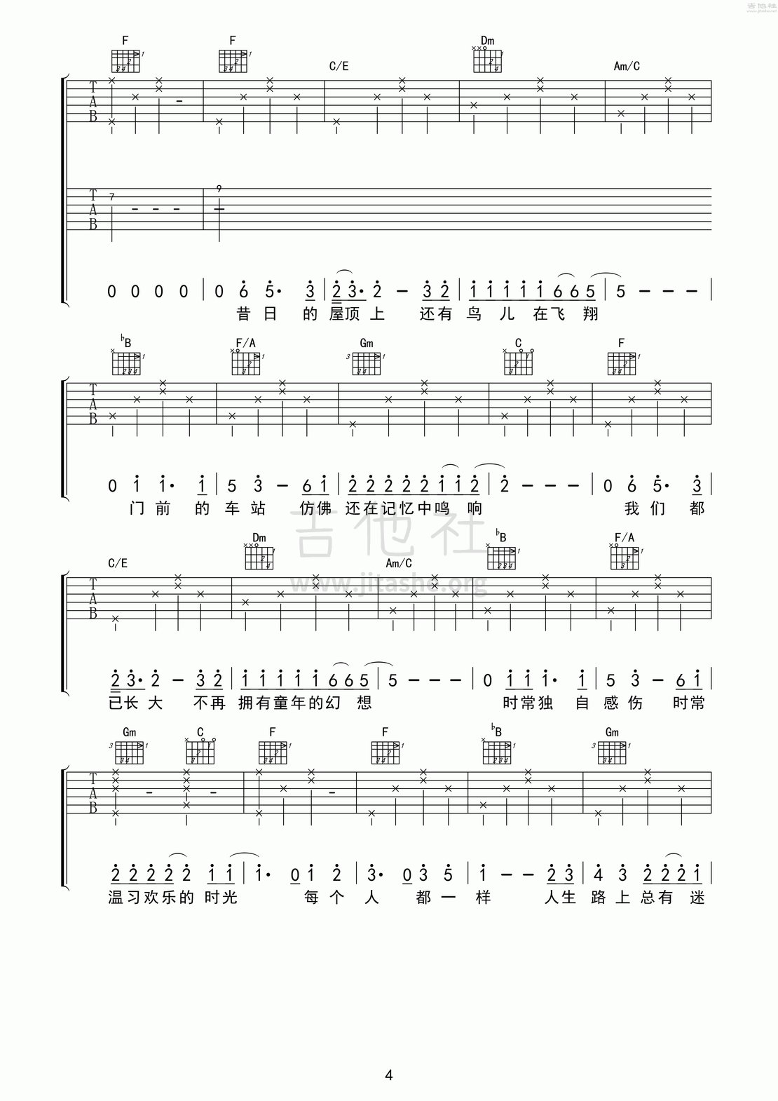 路上(电影《玩大的》主题曲)吉他谱(图片谱,弹唱)_范圣霖_玩大的 杨佳《路上》_4.gif