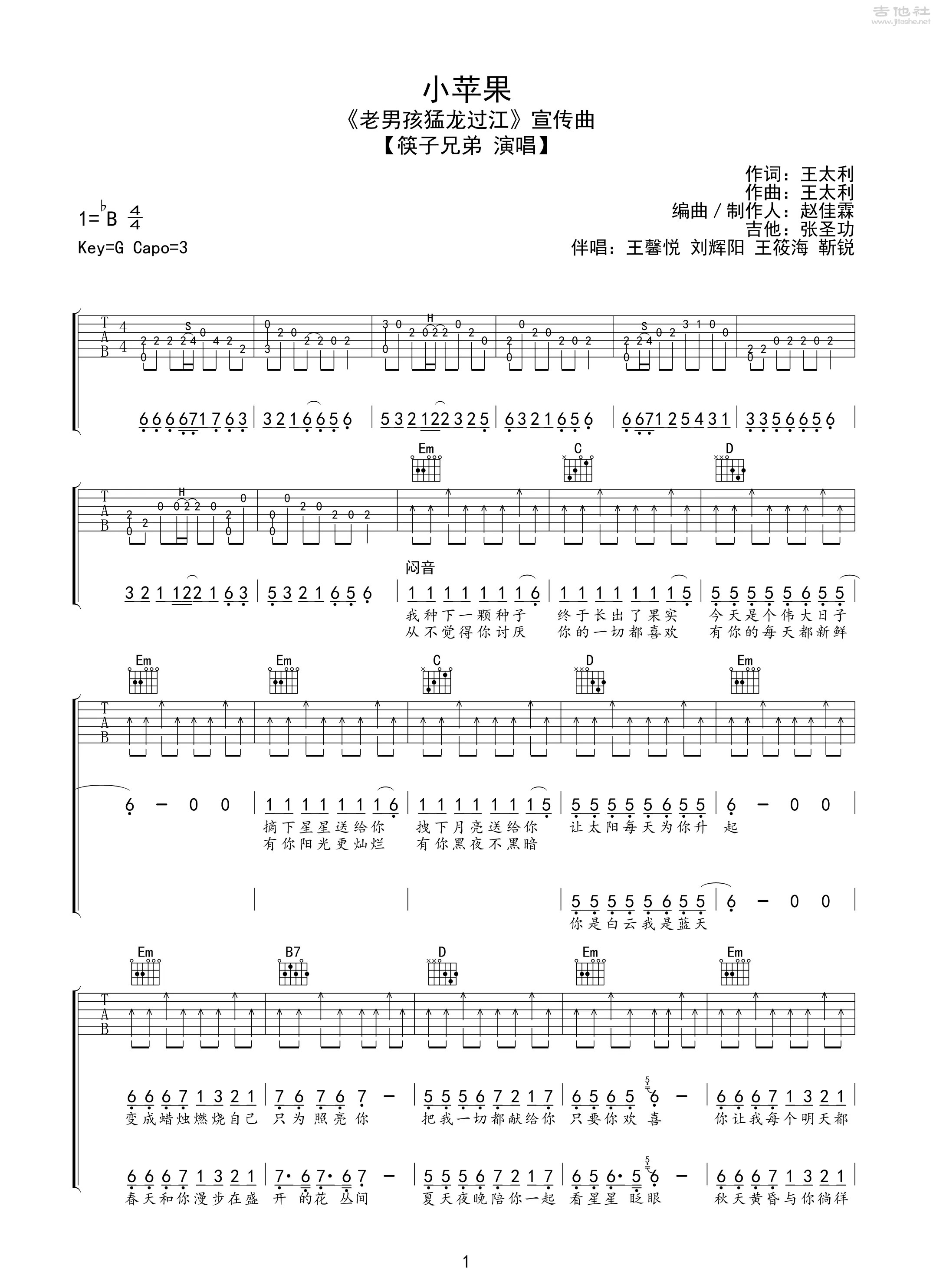 小苹果吉他谱(图片谱,弹唱)_筷子兄弟(肖央;王太利)_小苹果  1.jpg