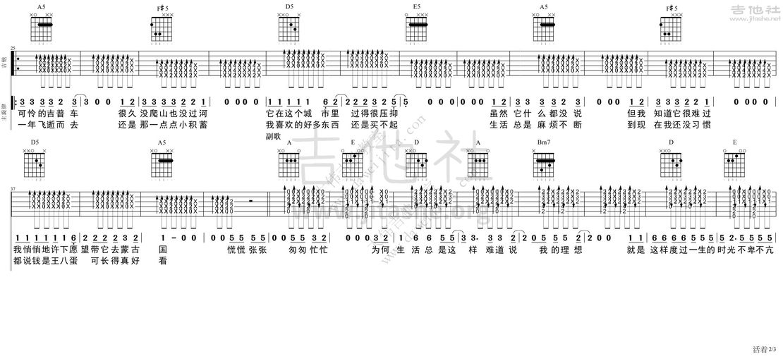 打印:活着吉他谱_郝云_tab_hy_hz_2.jpg