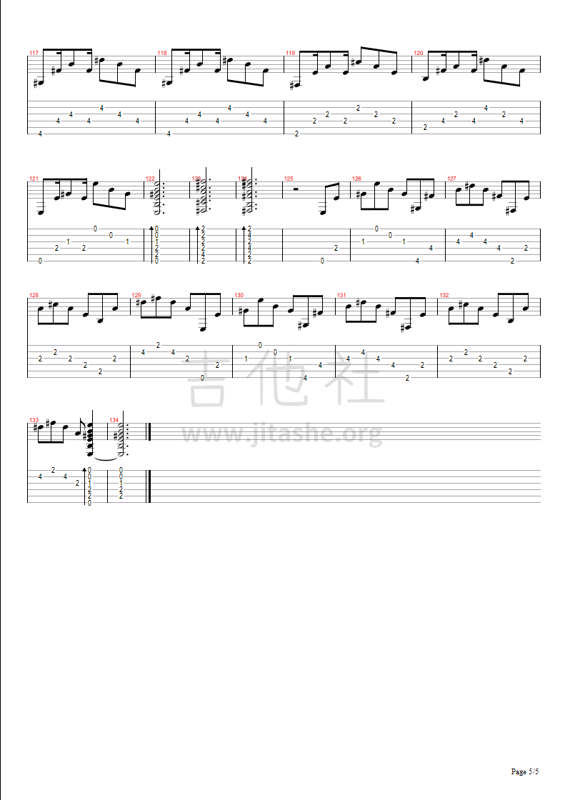 打印:爱如潮水吉他谱_蔡淳佳_tide of love joy tsai 节奏吉他- page 5.bmp