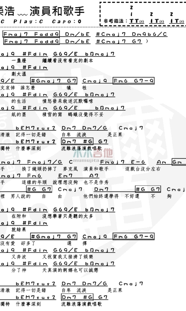 求李荣浩 演员和歌手 的谱子[1417594679804.png]