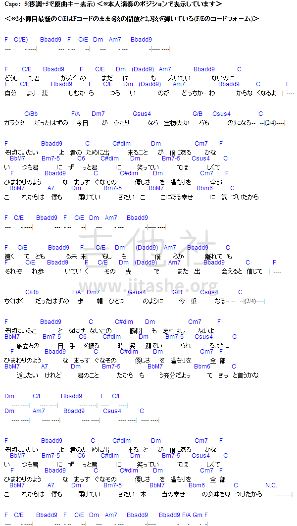 打印:ひまわりの约束（向日葵的承诺）原版吉他谱_秦基博(Hata Motohiro / はた もとひろ)_向日葵的承诺（原版）.png