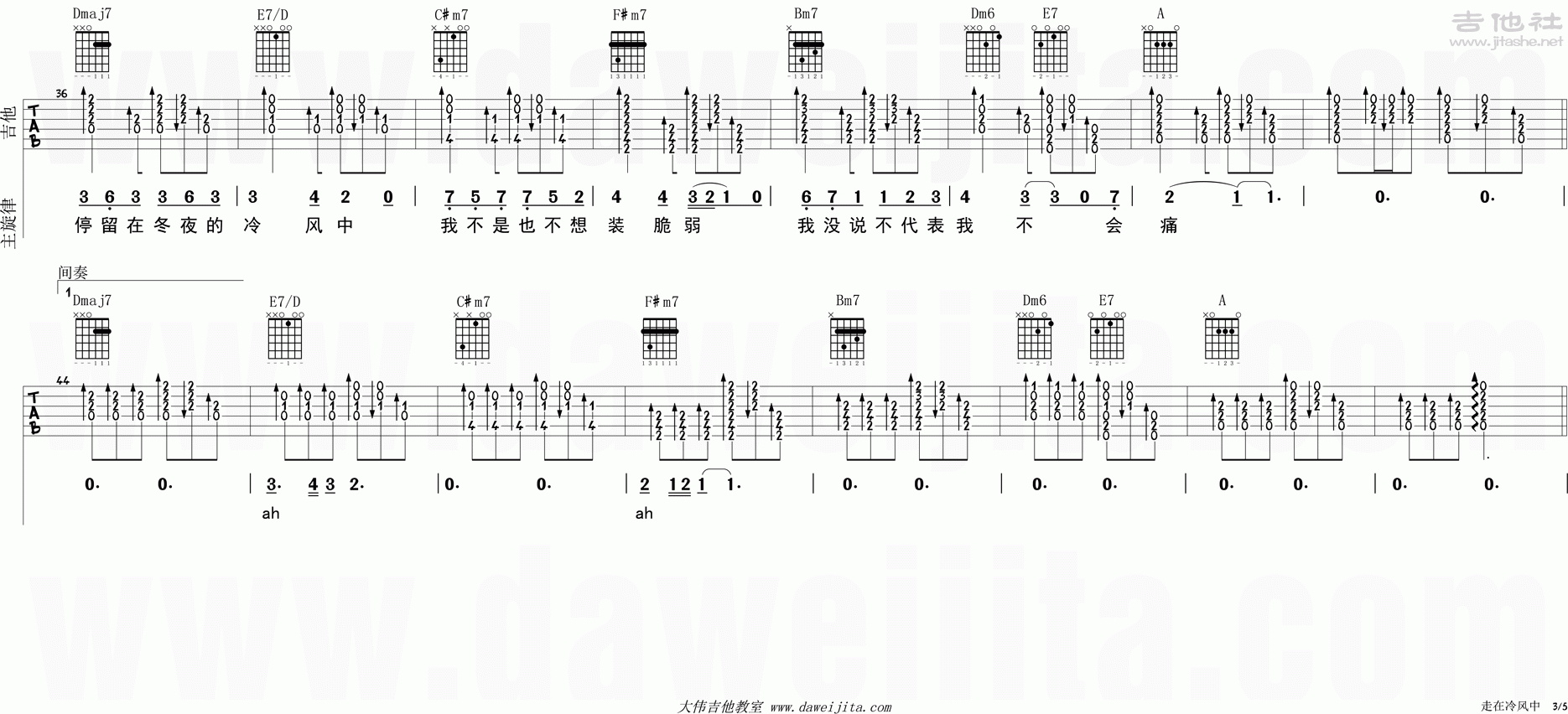 走在冷风中吉他谱(图片谱,大伟吉他,弹唱,教学)_刘思涵(Koala)_tab_liusihan_zouzailengfengzhong_3.gif