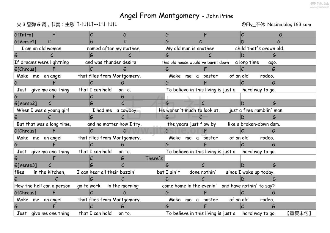 Angel from Montgomery(电影“荒野生存”插曲)吉他谱(图片谱,弹唱)_John Prine_Angel from Montgomery.jpg