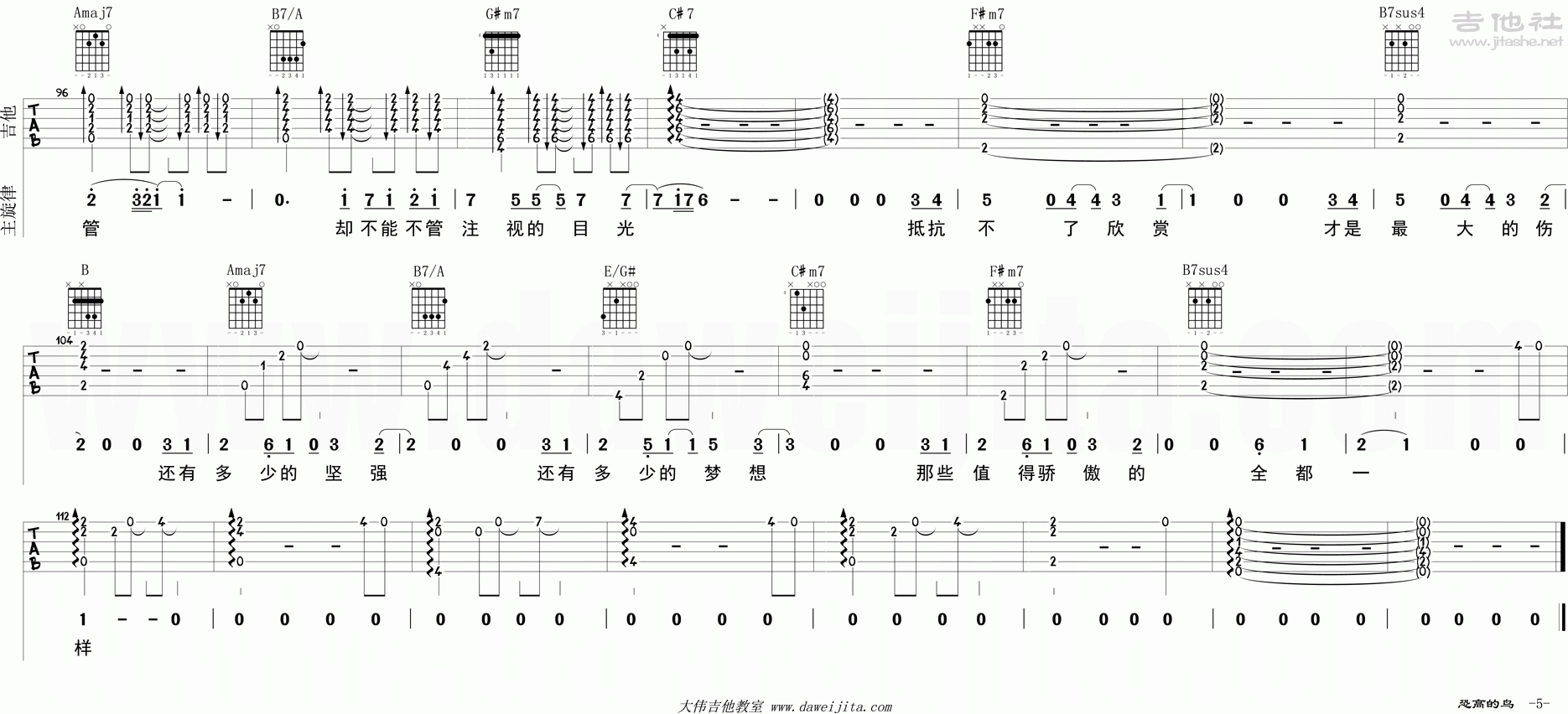 恐高的鸟(电影《煎饼侠》插曲)吉他谱(图片谱,弹唱,教学,大伟吉他)_大鹏(董成鹏)_tab_dapeng_konggaodeniao_5.gif