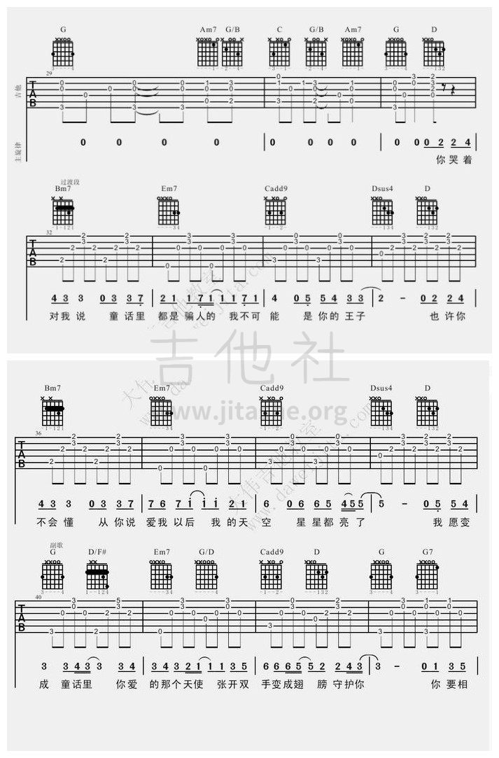 童话(大伟吉他教室)吉他谱(图片谱,弹唱)_光良(王光良;Michael Wong)_3.jpg