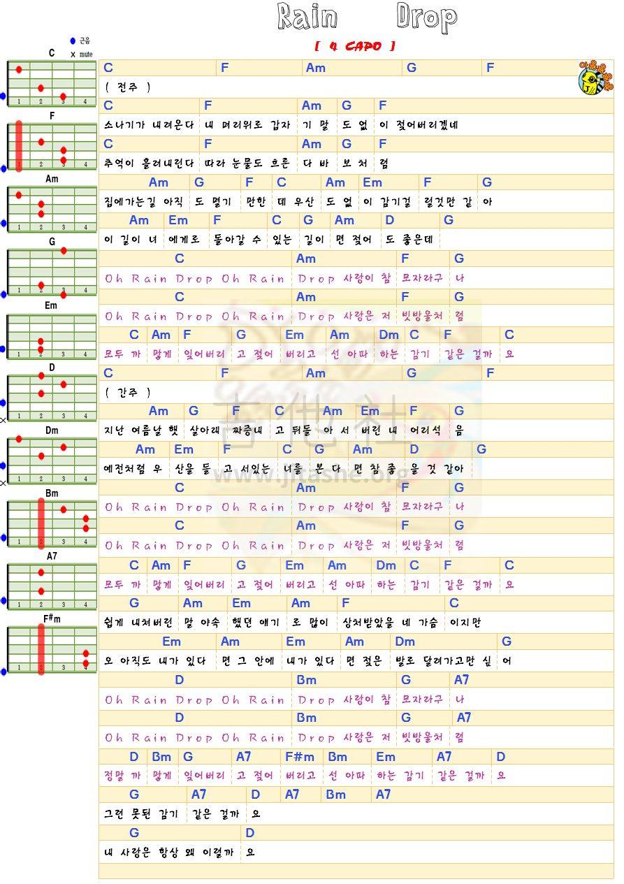 Rain Drop吉他谱(图片谱)_IU(李知恩;李智恩;이지은;아이유)_1.jpg
