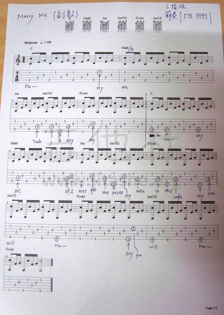 #10Train - Marry Me (馬叔叔吉他教室)吉他谱(图片谱)_马叔叔_#10Train - Marry Me (馬叔叔吉他教室).jpg
