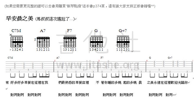 #30盧廣仲 - 早安晨之美 (馬叔叔吉他教室)吉他谱(图片谱)_练习曲_#30盧廣仲 - 早安晨之美 (馬叔叔吉他教室).JPG