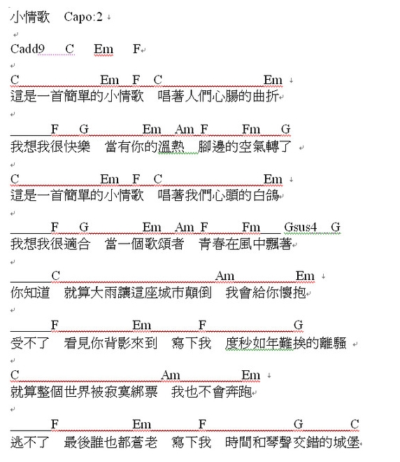 #47蘇打綠 - 小情歌 (馬叔叔吉他教室)吉他谱(图片谱)_马叔叔_#47蘇打綠 - 小情歌 (馬叔叔吉他教室).JPG