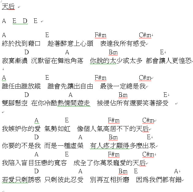 #64陳勢安 - 天后 (馬叔叔吉他教室)吉他谱(图片谱)_马叔叔_#64陳勢安 - 天后 (馬叔叔吉他教室).jpg