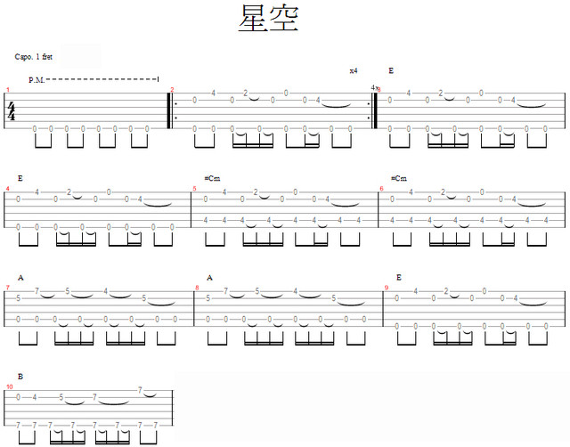 #83五月天 - 星空 (馬叔叔吉他教室)吉他谱(图片谱)_马叔叔_#83五月天 - 星空 (馬叔叔吉他教室).jpg