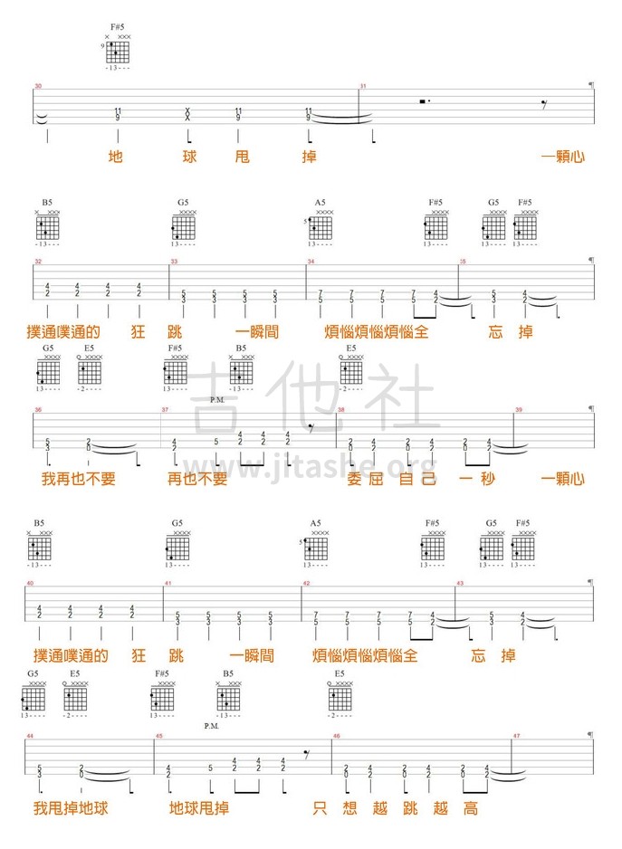 #123 五月天-离开地球表面 (跟马叔叔一起摇滚学电吉他)吉他谱(图片谱)_马叔叔_#123【2】 五月天-离开地球表面 (跟马叔叔一起摇滚学电吉他).JPG