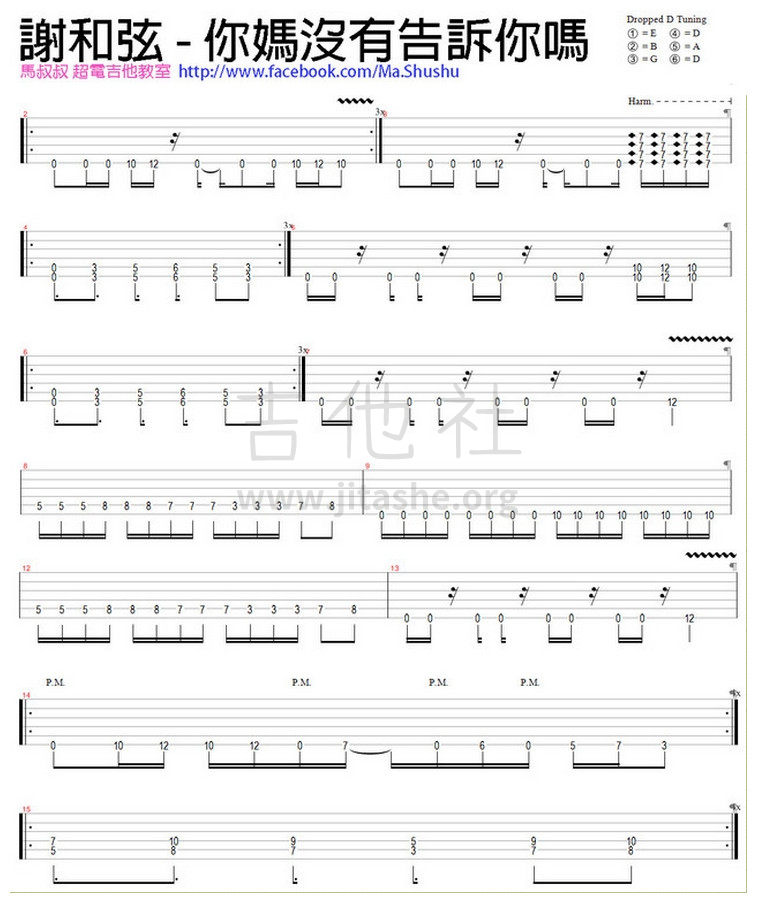 #128 谢和弦R.chord - 你妈没有告诉你吗(跟马叔叔一起摇滚学电吉他)吉他谱(图片谱)_马叔叔_#128 谢和弦R.chord - 你妈没有告诉你吗(跟马叔叔一起摇滚学电吉他).jpg