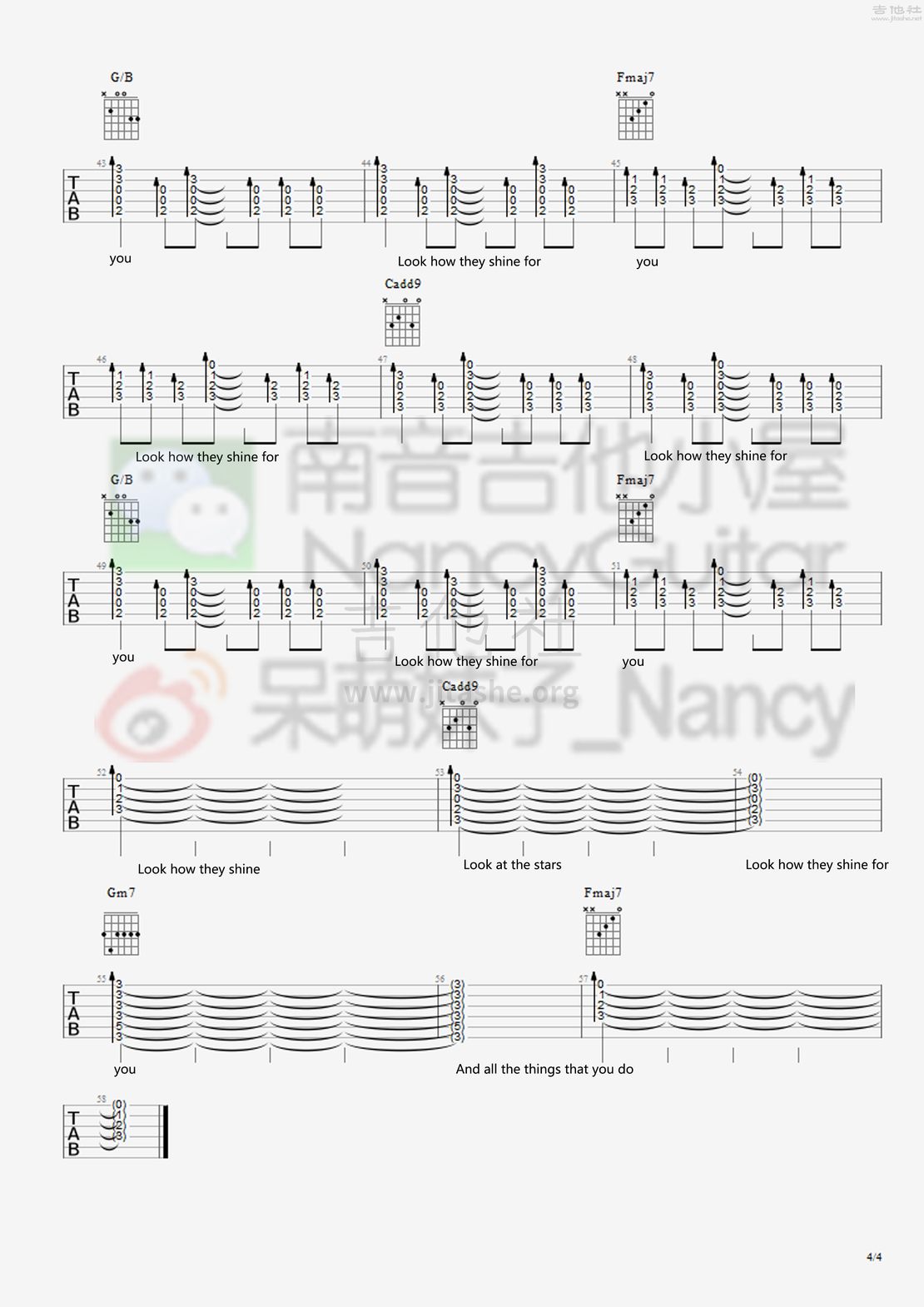 Yellow（Nancy_南音吉他小屋）吉他谱(图片谱,弹唱,教学)_Coldplay(酷玩乐队)_Yellow 4.jpg