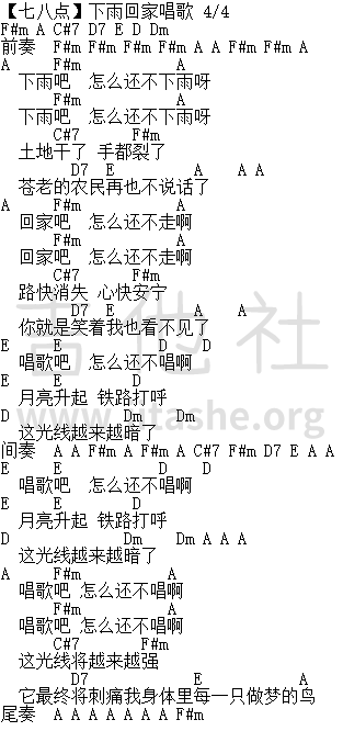 打印:下雨回家唱歌吉他谱_七八点_下雨回家唱歌01.png