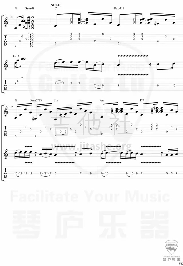 和你在一起(原版吉他谱+原版李志教学视频)吉他谱(图片谱,弹唱,教学,民谣)_李志_5.webp.jpg