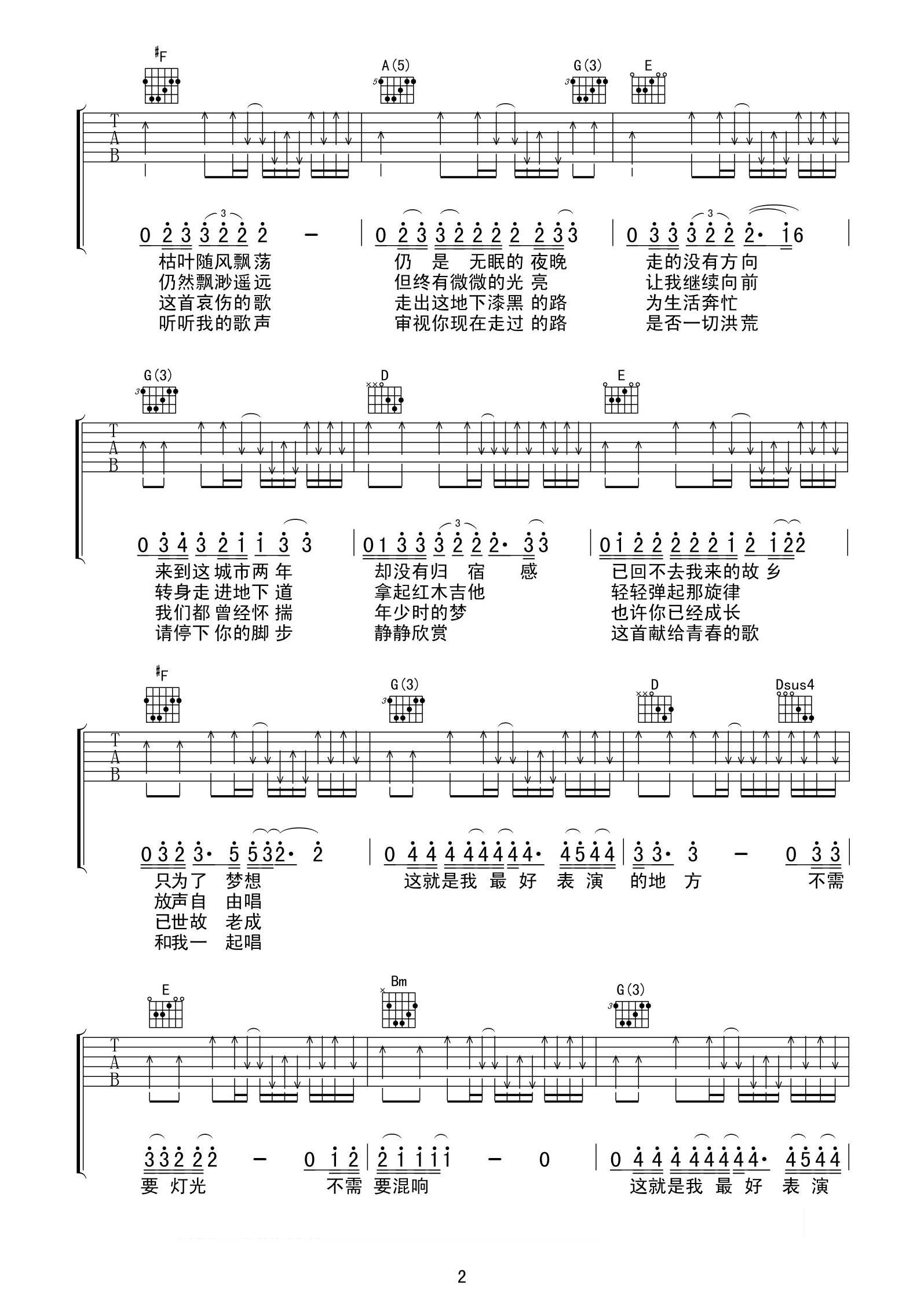 Hotel California(加州旅馆)吉他谱(图片谱,弹唱)_沙建微_加州旅馆2.jpg