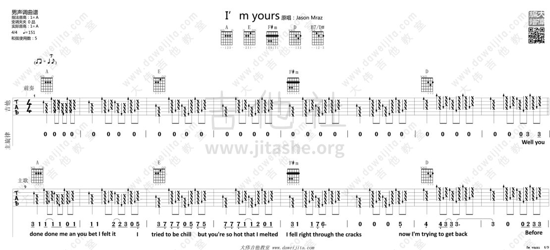 打印:I'm Yours吉他谱_Jason Mraz(杰森·玛耶兹;男巫)_tab_JasonMraz_Im-yours_1.gif