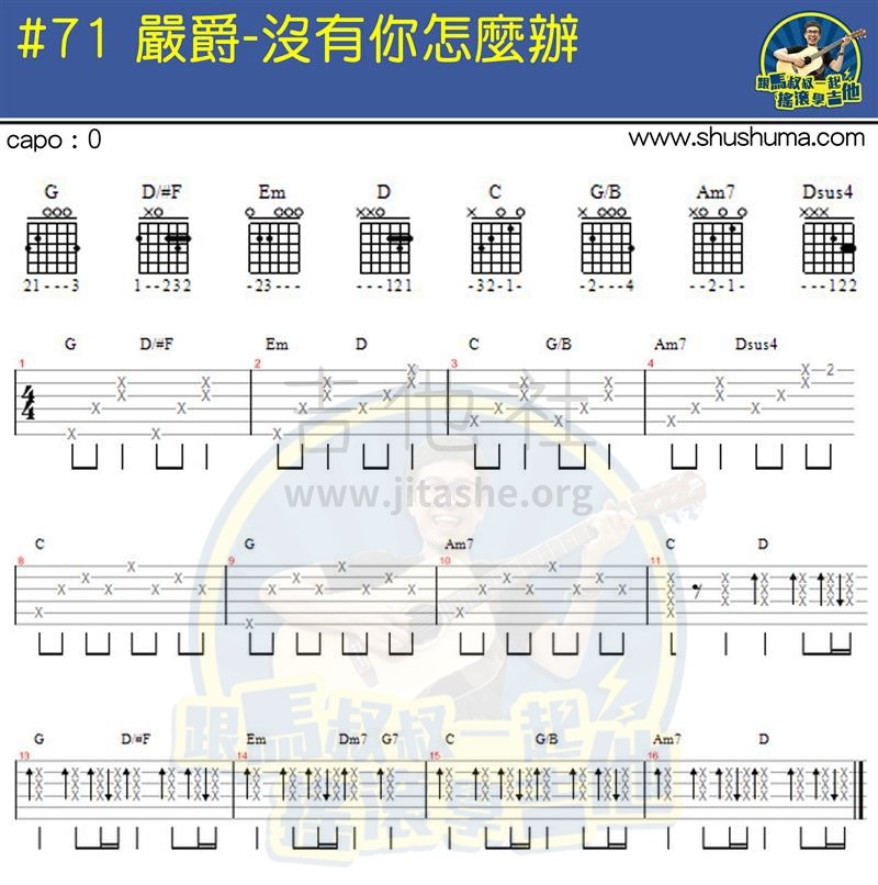 没有你怎么办（马叔叔版）吉他谱(图片谱,弹唱)_严爵(Yen)_14522238823481.jpg