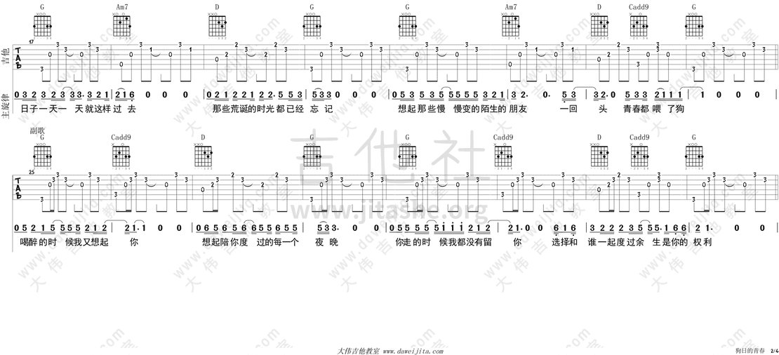 狗日的青春吉他谱(图片谱,弹唱,大伟吉他,教程)_贰佰_tab_erbai_gourideqingchun_2.gif