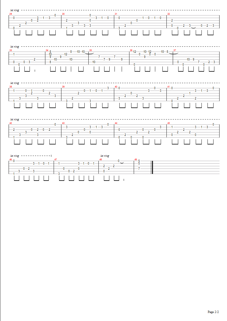 夜的钢琴曲四吉他谱(图片谱)_石进_夜的钢琴曲4 - page 2.bmp